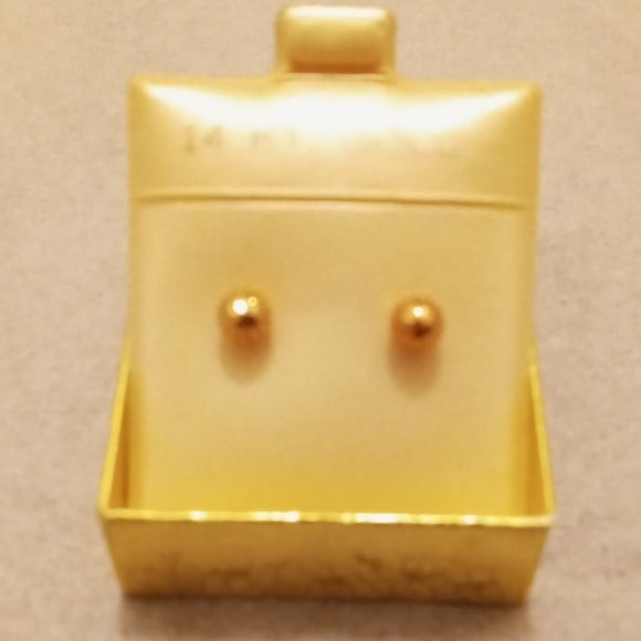 14kt Gold Stud Earrings - Picture 2 of 8